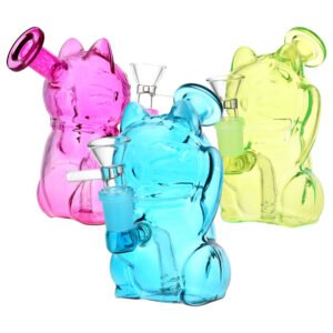 Purr Purr Pass Glass Water Pipe - 4.75" / 14mm F / 5pcs
